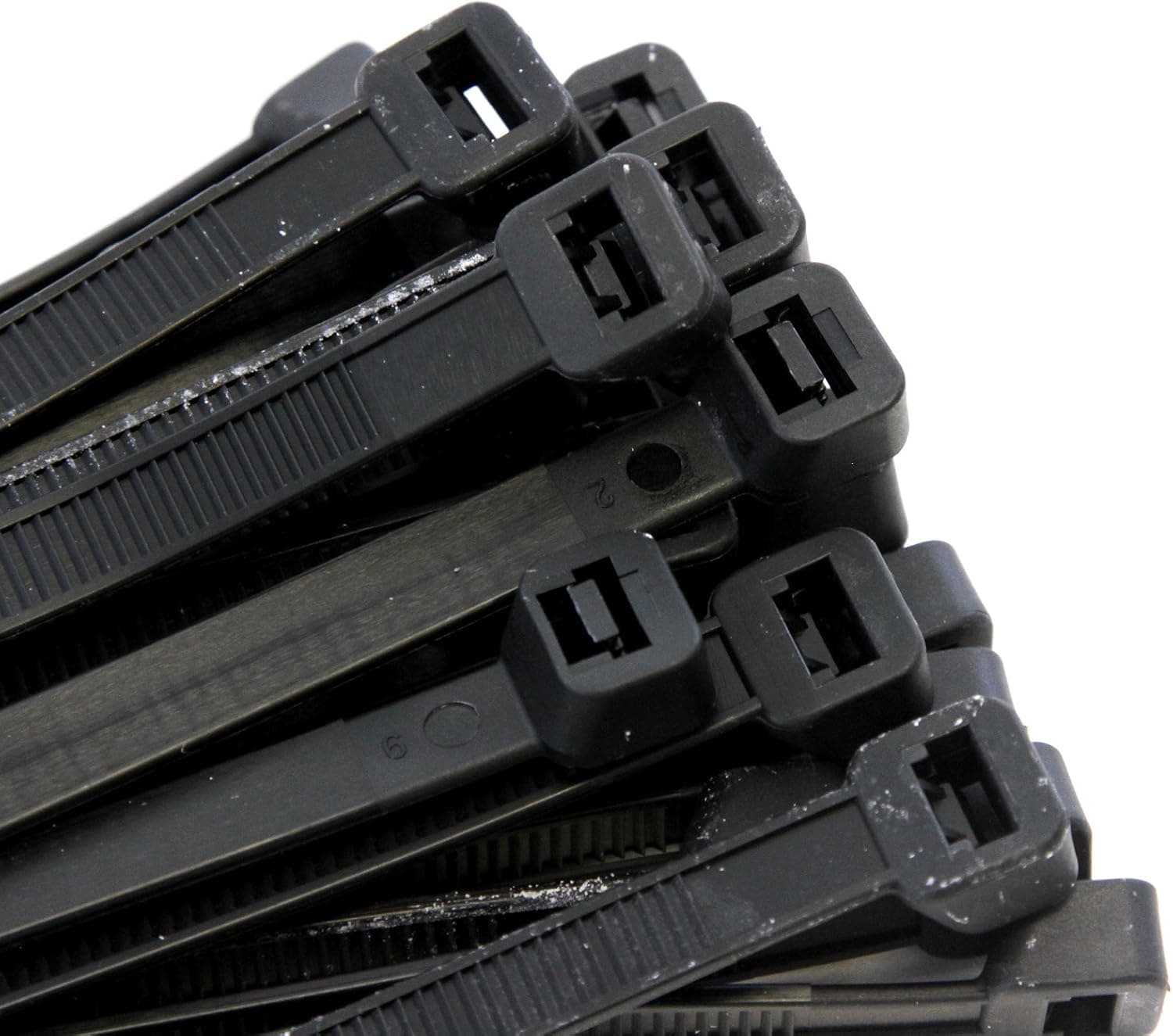 500-Pack Heavy Duty 16 Inch 170lbs Zip Cable Tie Down Strap Wire UV Black Nylon Wrap