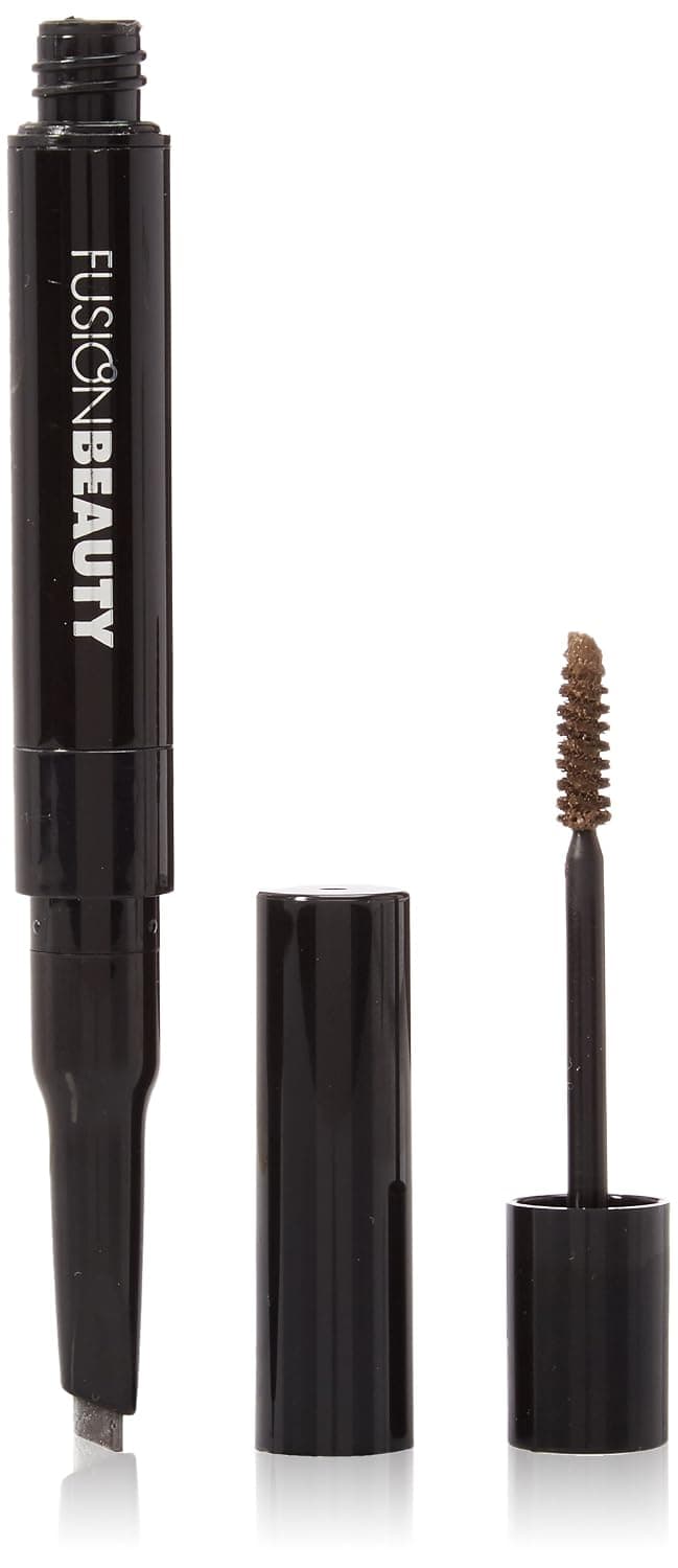 Fusion Beauty Browfusion Artist Duo Filling Pencil + Fortifying Color Gel, Dark Brown, 0.107 Ounce