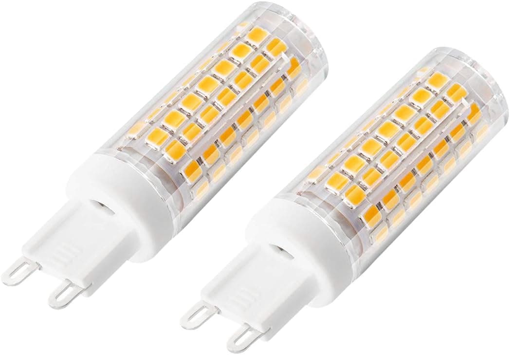 FTXGD G9 LED Bulb 4000K Daylight Bi Pin Base 6W 60W Halogen Equivalent, G9 Bulb for Crystal Chandelier,88PCS LED,360 Degrees Beam Angle,Non-dimmable,600LM,2 Pack (Warm White)…