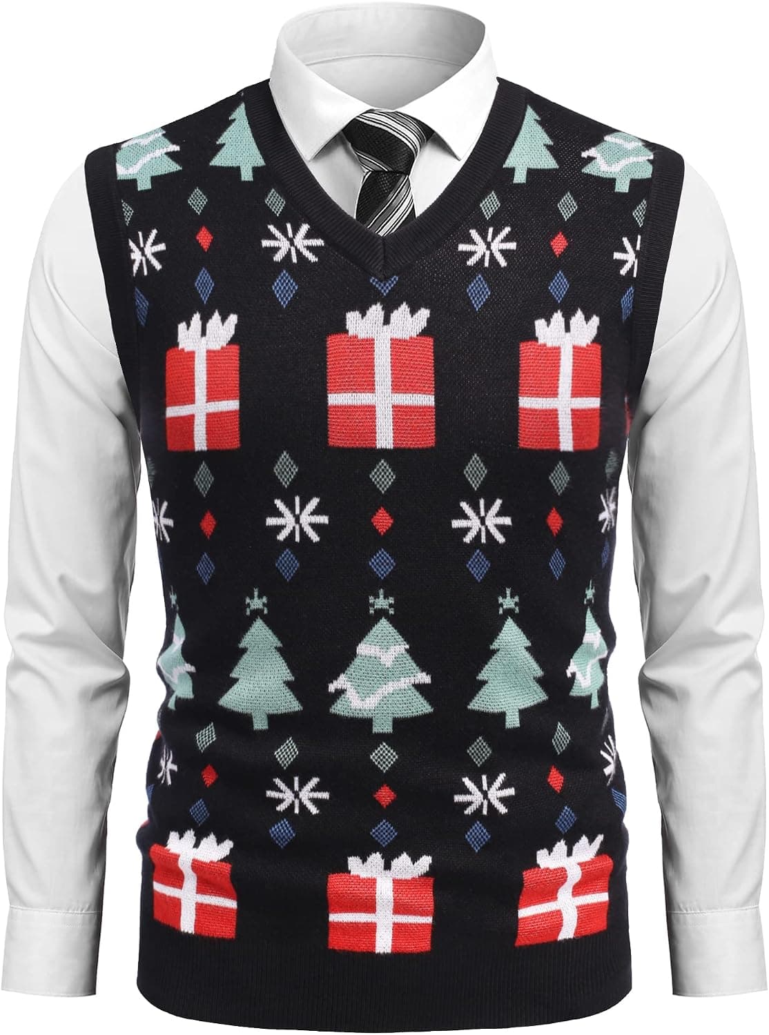 COOFANDY Men’s Sleeveless Sweater Vest Lightweight V-Neck Solid Cotton Vest Pullover