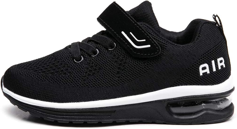 MEHOTO Kids Fashion Athletic Running Tennis Shoes Casual Breathable Sports Walking Sneakers for Boys and Girls (6 M US Big Kid Black)