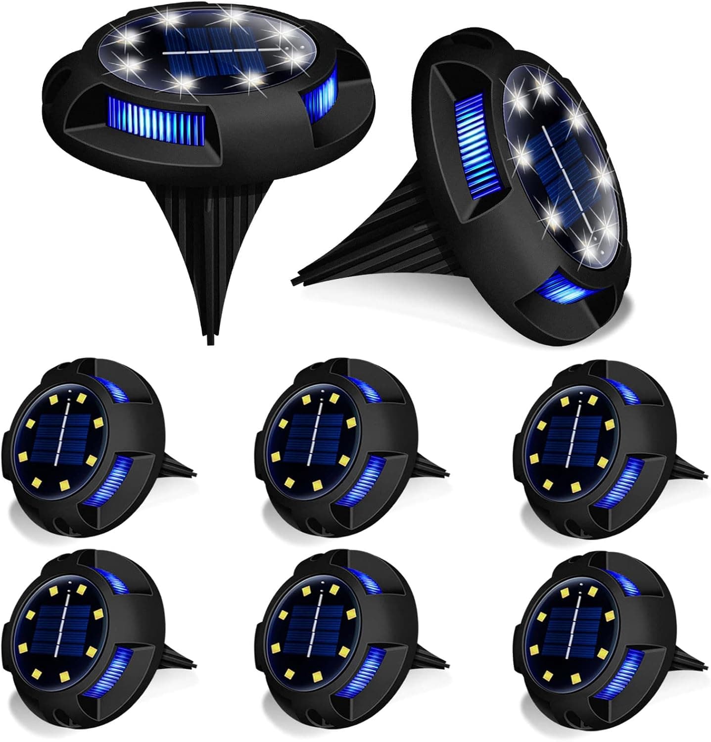 XIILSIE Solar Garden Lights, Solar Firefly Lights Solar Swaying Lights Sway by Wind (Warmwhite, 8 Pack)