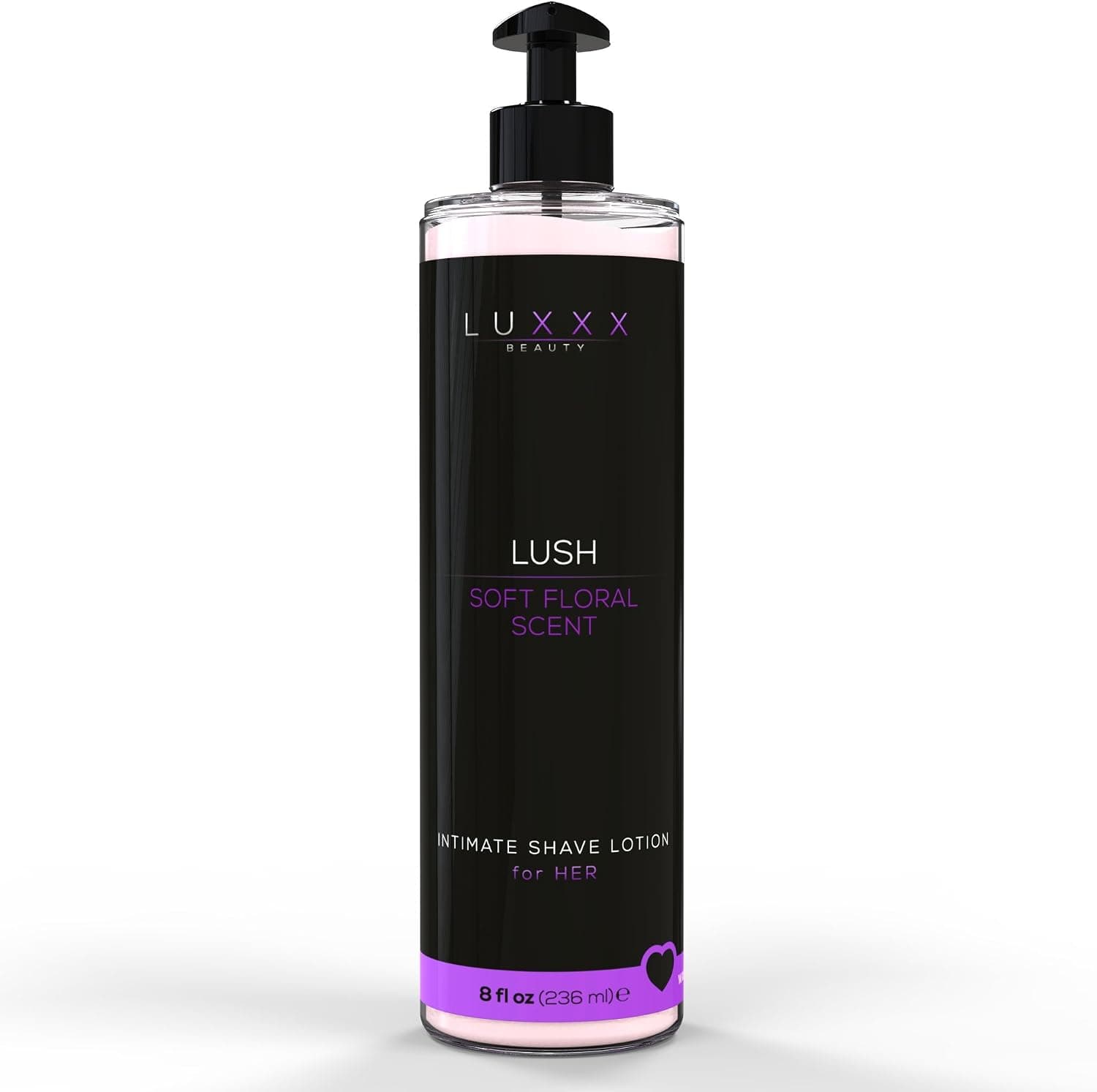 Luxxx Beauty Lush 8 Fl Oz Intimate Shave Lotion and Conditioner for Women - Smooth Shaving Cream for Women's Sensitive Skin - Light Floral Scent for Her