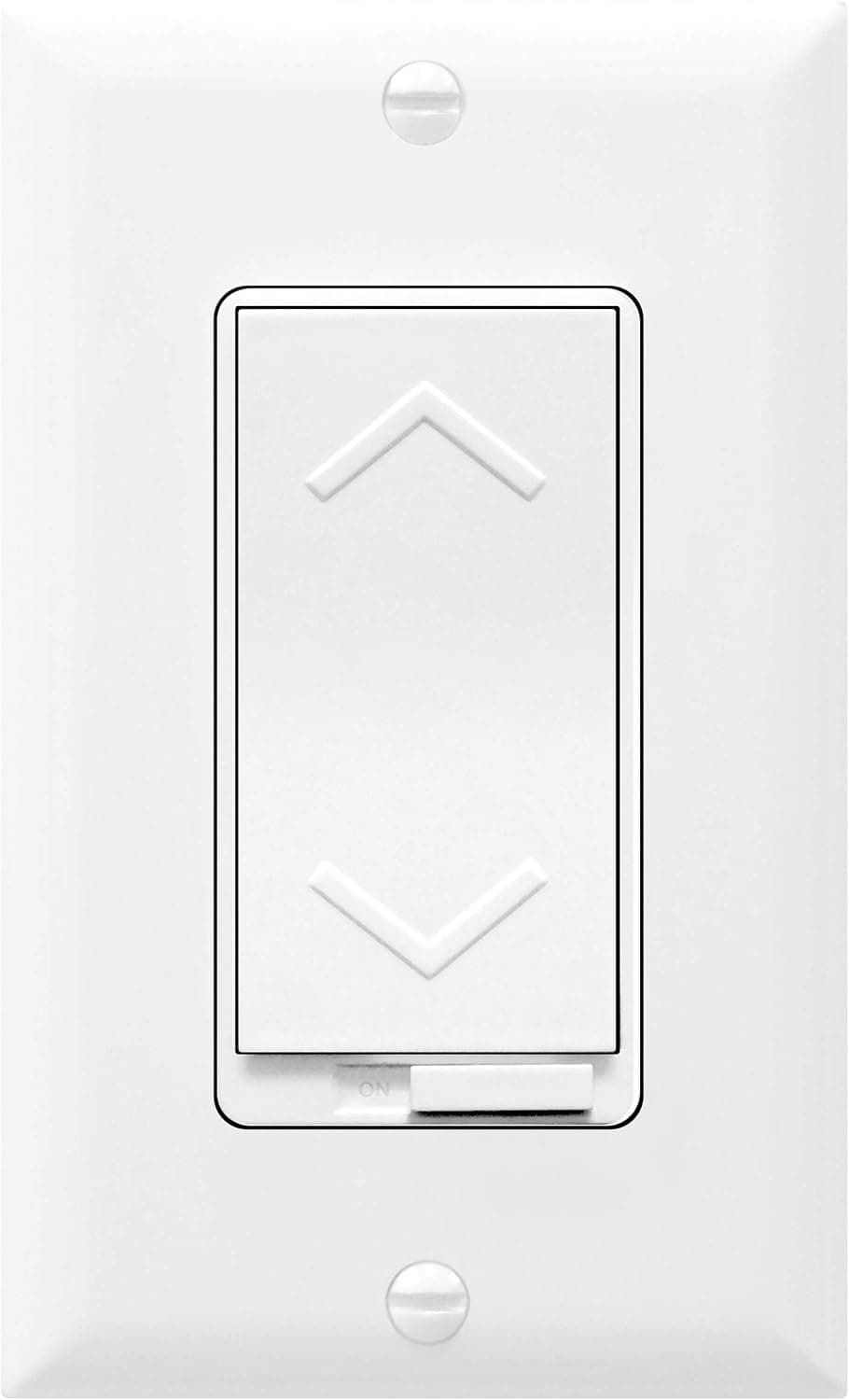 TOPGREENER Dimmer Rocker Switch for LED/CFL, Incandescent/Halogen and Fluorescent, Single Pole, Air-Gap, Neutral Wire Required, 600W, 150W, 120V, TGDS-120, White