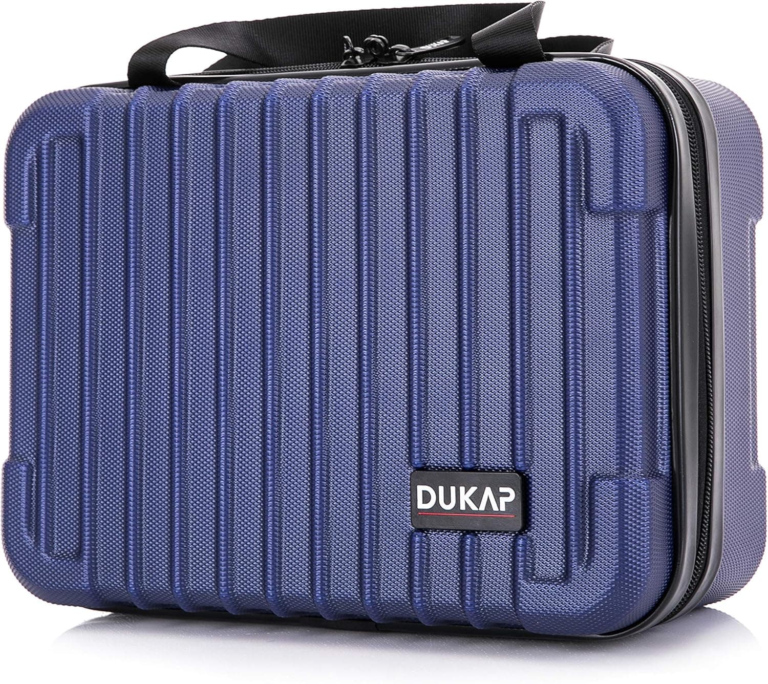DUKAP Tour 12 Inch Hardside Toiletry Bag, Travel Toiletry Bag with Hanging Handle, Blue