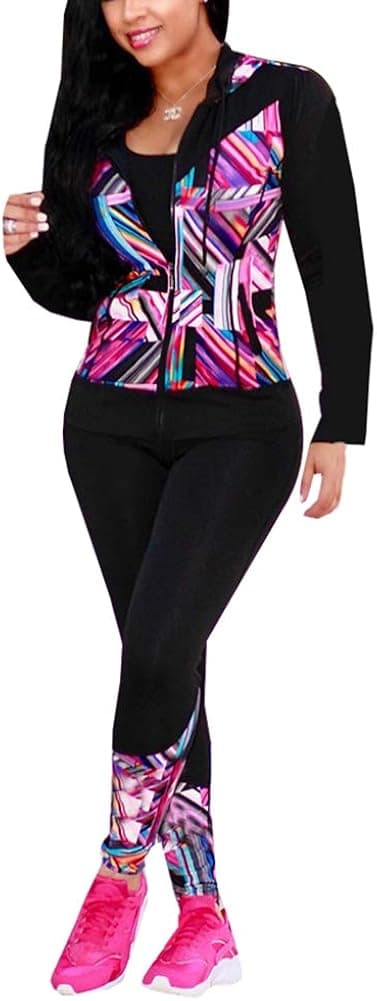 Bluewolfsea Womens Fashion 2 Pieces Outfits Bodycon Zipper Front Checkered Race Long Pants Jumpsuits Rompers