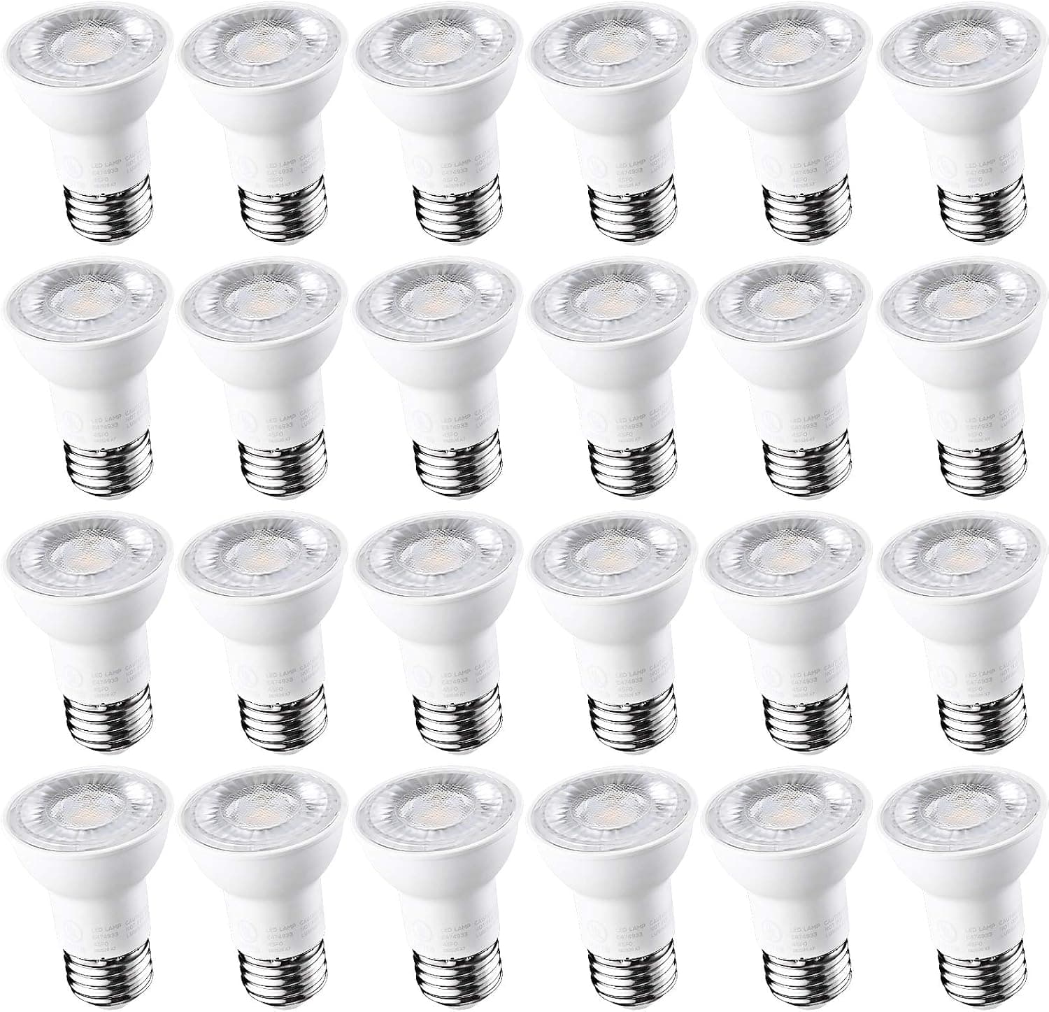 TORCHSTAR 24-Pack LED PAR16 Dimmable Light Bulb, 7W(50W Equivalent.), UL & Energy Star Listed, Recessed Lighting, Spot Lighting, E26 Base, CRI80+, 3000K Warm White