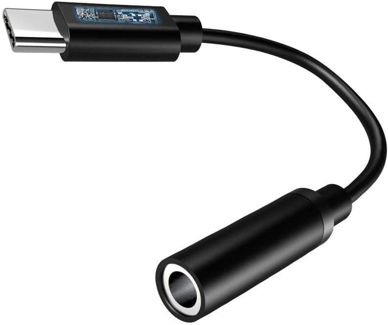 Type C to 3.5mm Headphone Audio Adapter, USB C Male to 3.5mm Female Jack Aux Adapter with Realtek Chip/Hi-res/DAC Earphone for Google Pixel 2/XL, Moto Z, HTC U11, Essential Ph-1, Samsung S8/N8