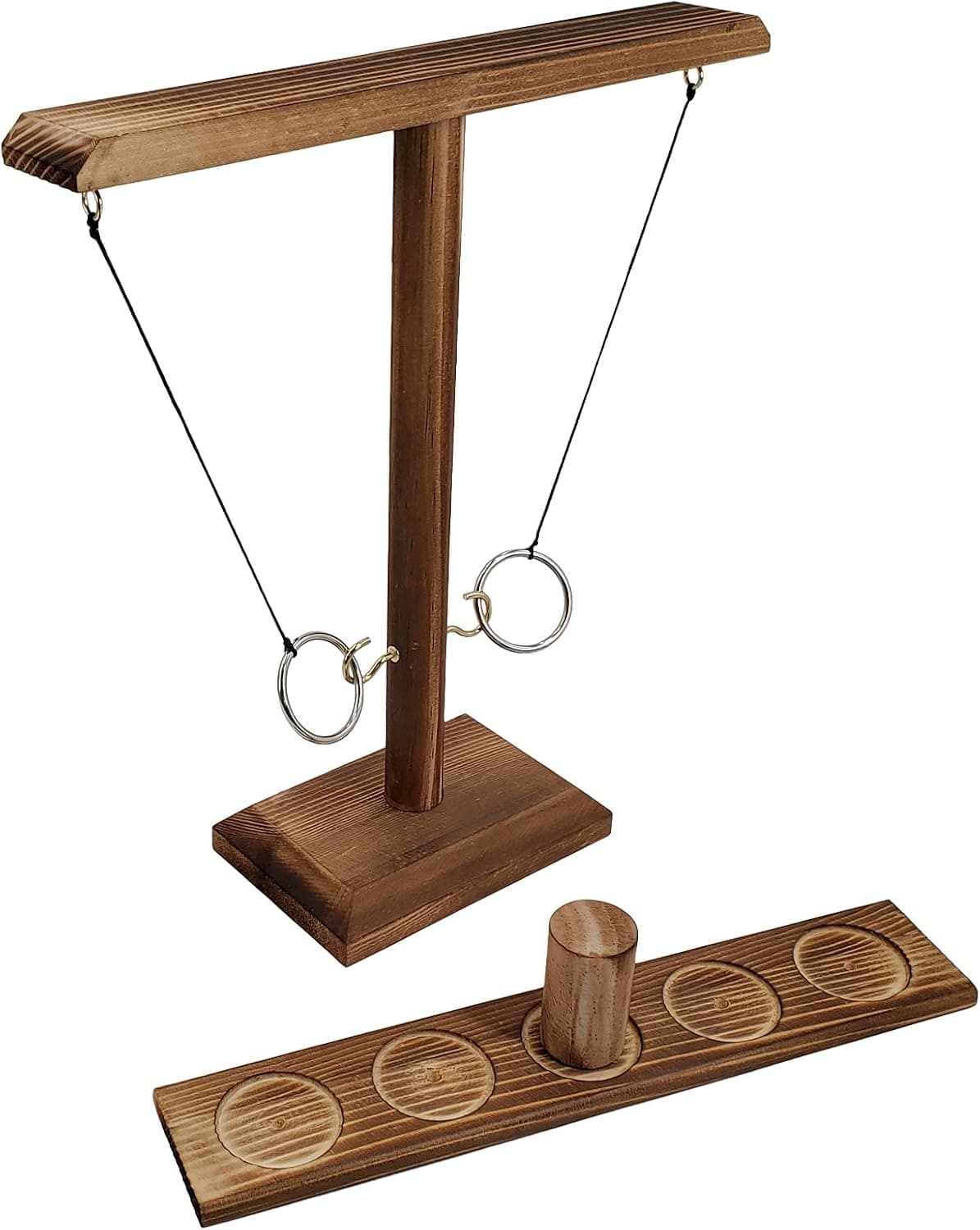 SHELLBOBO Hooks Ring Games with Shot Ladder Bundle for Kids Table Game Sets,Small Handheld Games