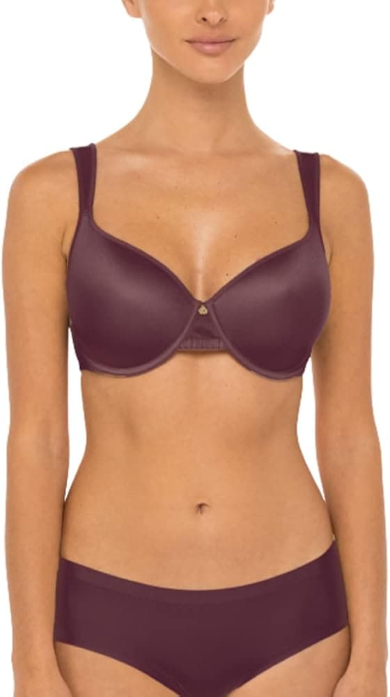 Women's Full Coverage Underwire Bra with Memory Foam Padded Cups & Straps for Ultimate Smoothing, Shaping, & All Day Comfort