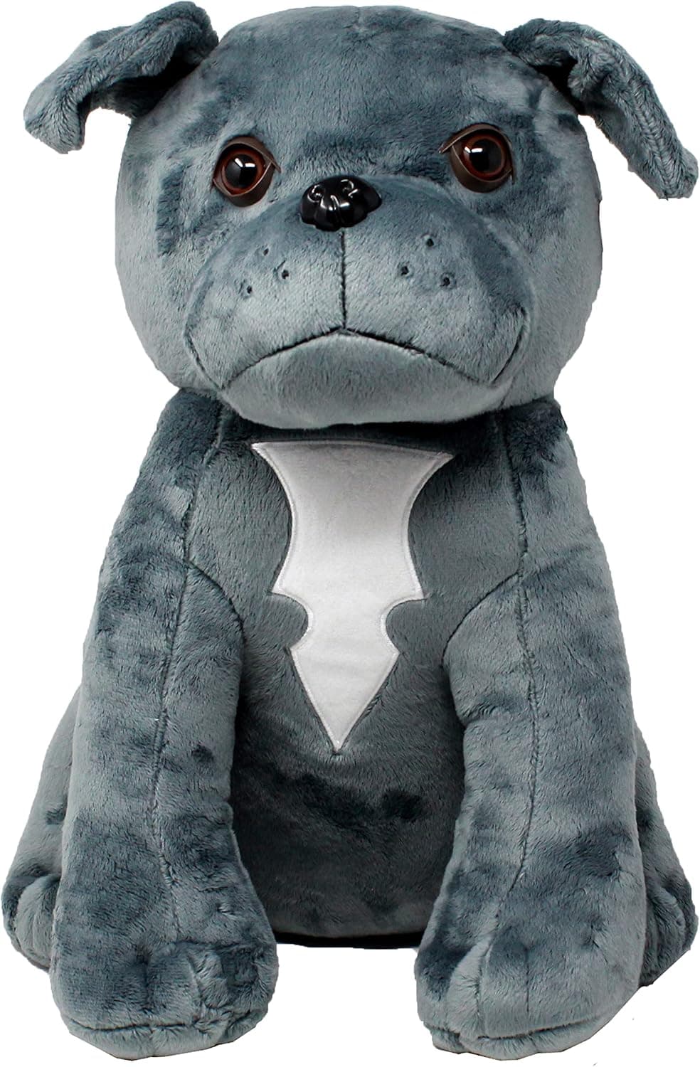 Shelter Pets Stuffed Animals: Magnum - 16" Grey Pitbull Dog Plush Toy - Based on Real-Life Adopted Pets - American Staffordshire Terrier - Benefiting The Animal Shelters They were Adopted from