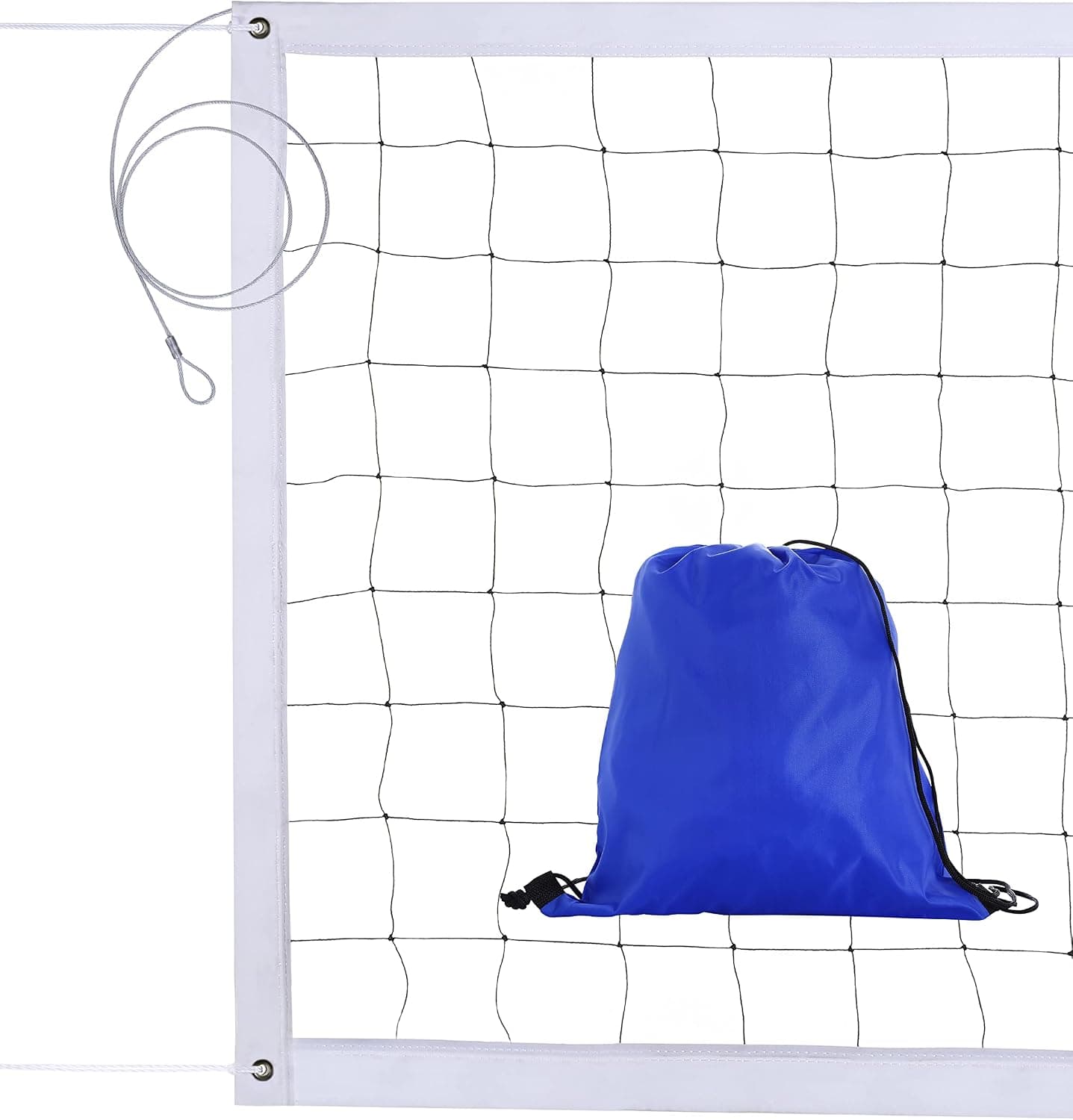 Professional Volleyball Net Outdoor with Aircraft Heavy Duty Steel Cable, Regulation 32x3FT Portable Volleyball Replacement Nets for Pool, Backyard, Schoolyard and Beach (Not Including The Poles)