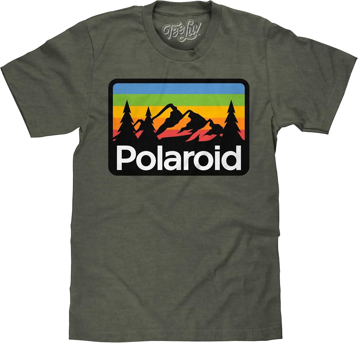 Tee Luv Polaroid Mountains Graphic Tee Shirt