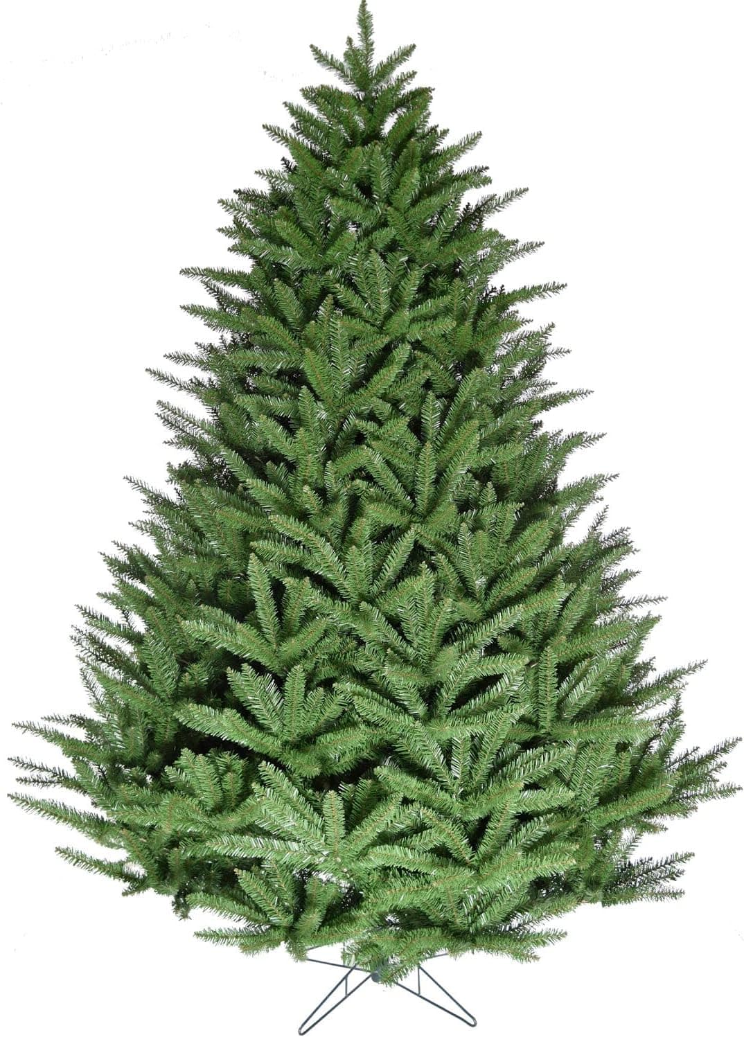 Fraser Hill Farm 7.5-Ft Unlit Centerville Pine Green Artificial Traditional Christmas Tree | Realistic Foliage | Foldable for Storage | Stand Included | Holiday Decor for Home, Office | FFCV075-0GR