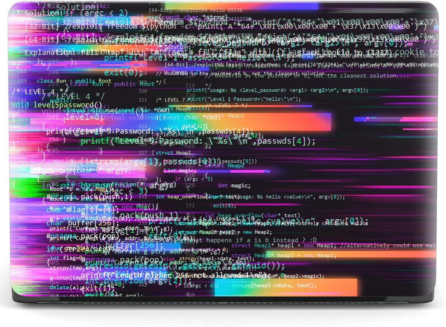 Mertak Hard Case Compatible with MacBook Pro 16 14 Air 13 inch M2 M1 Mac 15 12 2022 2021 2019 2018 Touch Bar Plastic Protective IT Texture Laptop Geek Screen Cover Colorful Print Clear Error Glitch