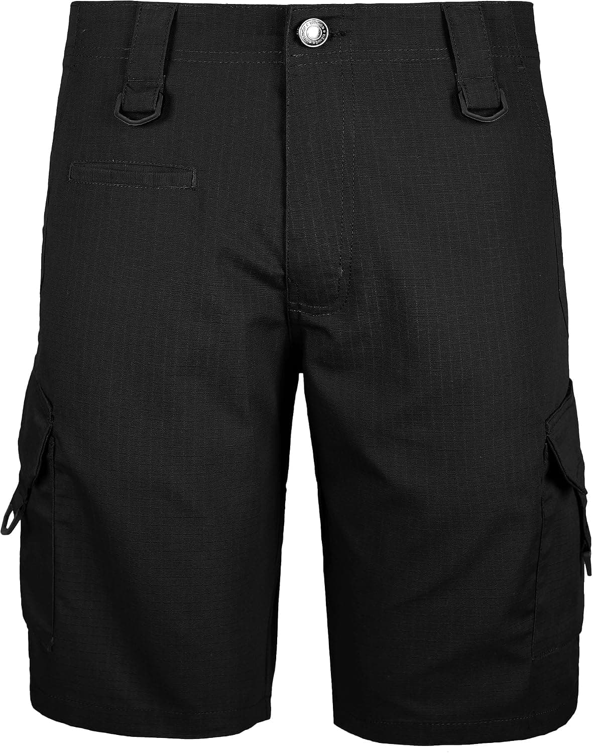 WenVen Men's Ripstop Cargo Short Relaxed Fit, Black, 32