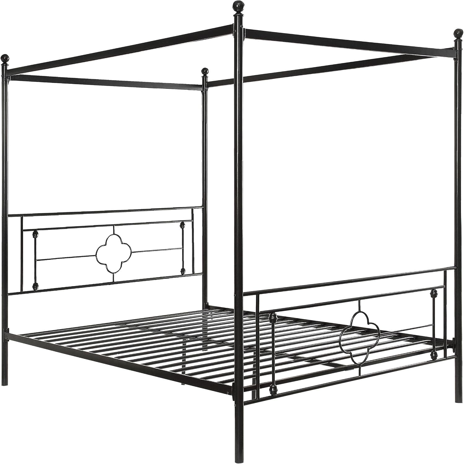 Homelegance Hosta Metal Canopy Bed, Queen, Black