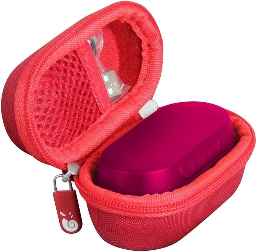 Hermitshell Hard Travel Case for Skullcandy Sesh True Wireless in-Ear Earbud (Red)