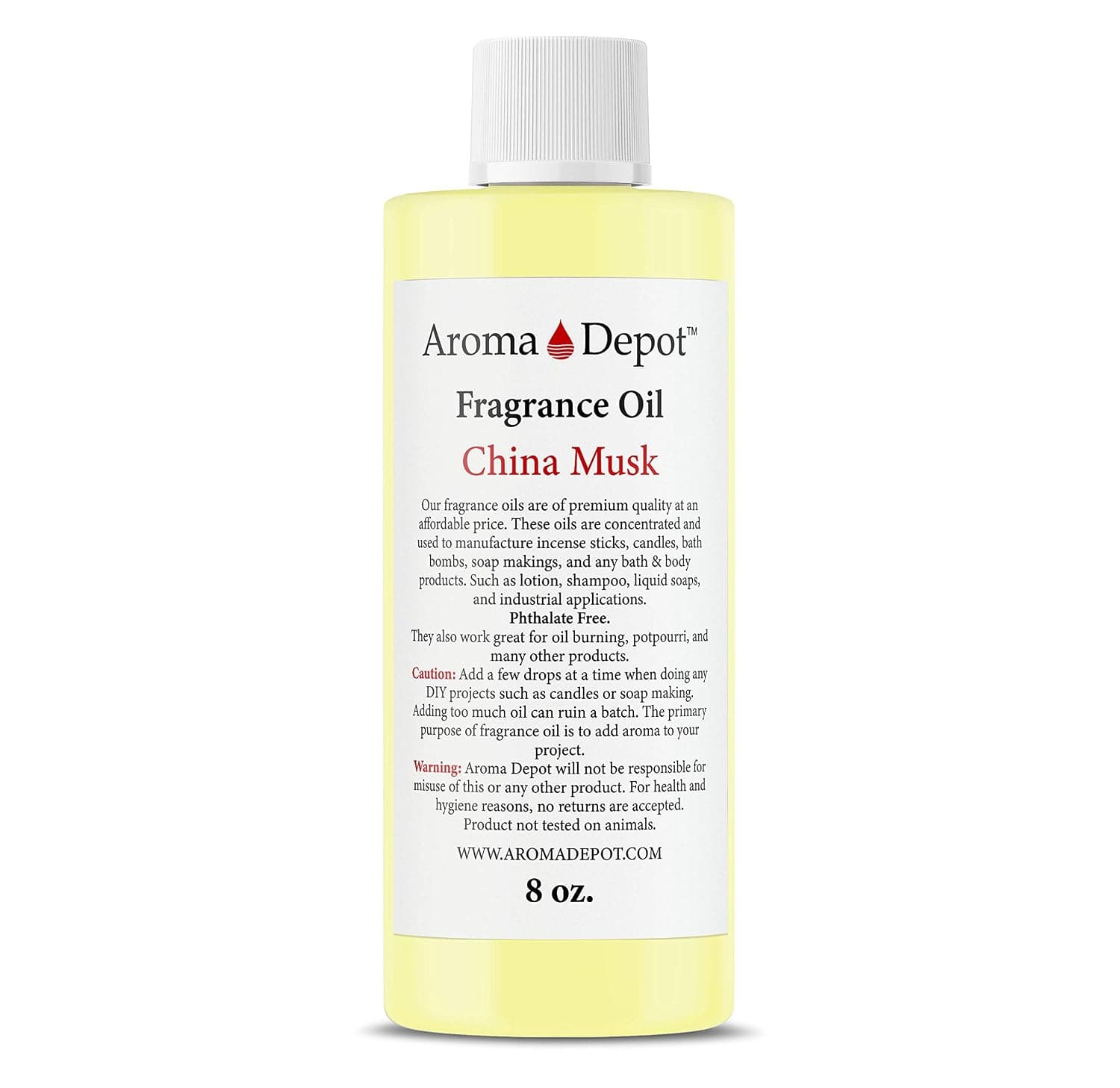 Aroma Depot 8 oz / 8 Ounce China Musk Unisex Perfume/Body Oil Our Interpretation, Premium Quality Uncut Fragrance Oil