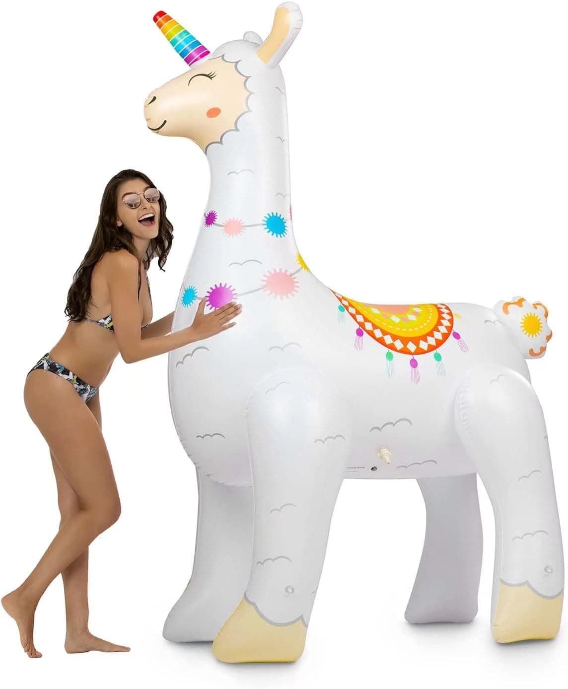 VICKEA Inflatable Sprinkler for Summer Party Fun, Rainbow Water Spray Sprinklers for Kids and Adults