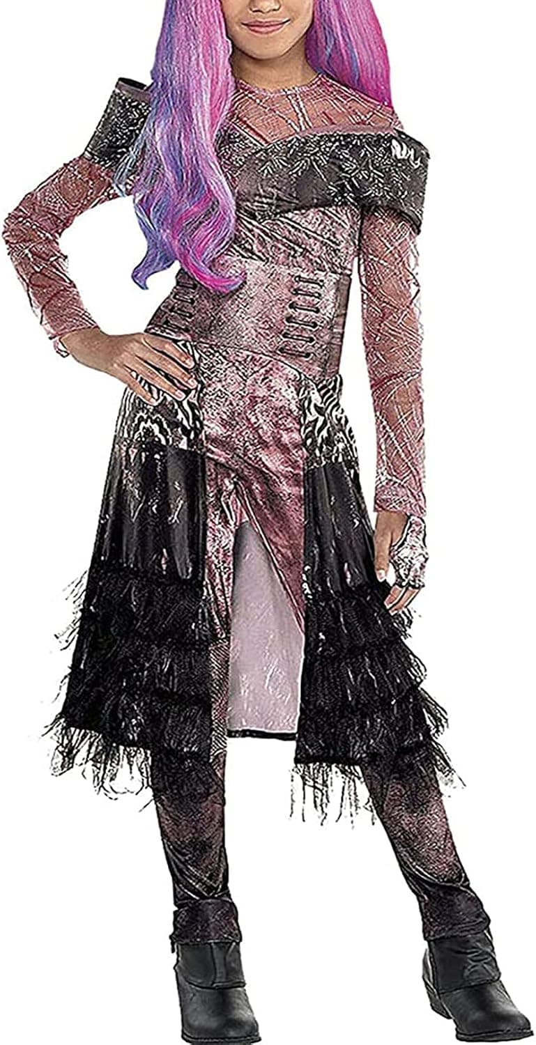 Party City Audrey Descendants 3 Costumes for Girls Halloween Evil Queen Cosplay Long Sleeve Jumpsuit Costume