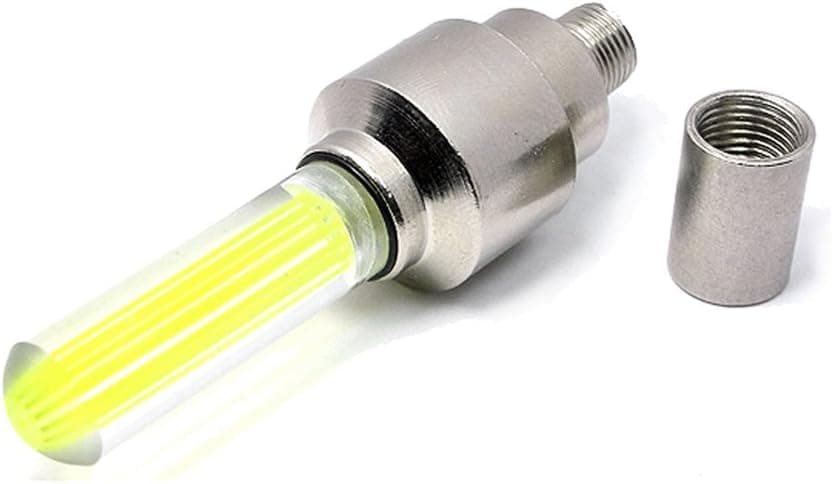 HuaYang Bike Bicycle Car Tire Tyre Wheel Valve Caps LED Flash Light Lamp Fireflies(Yellow)