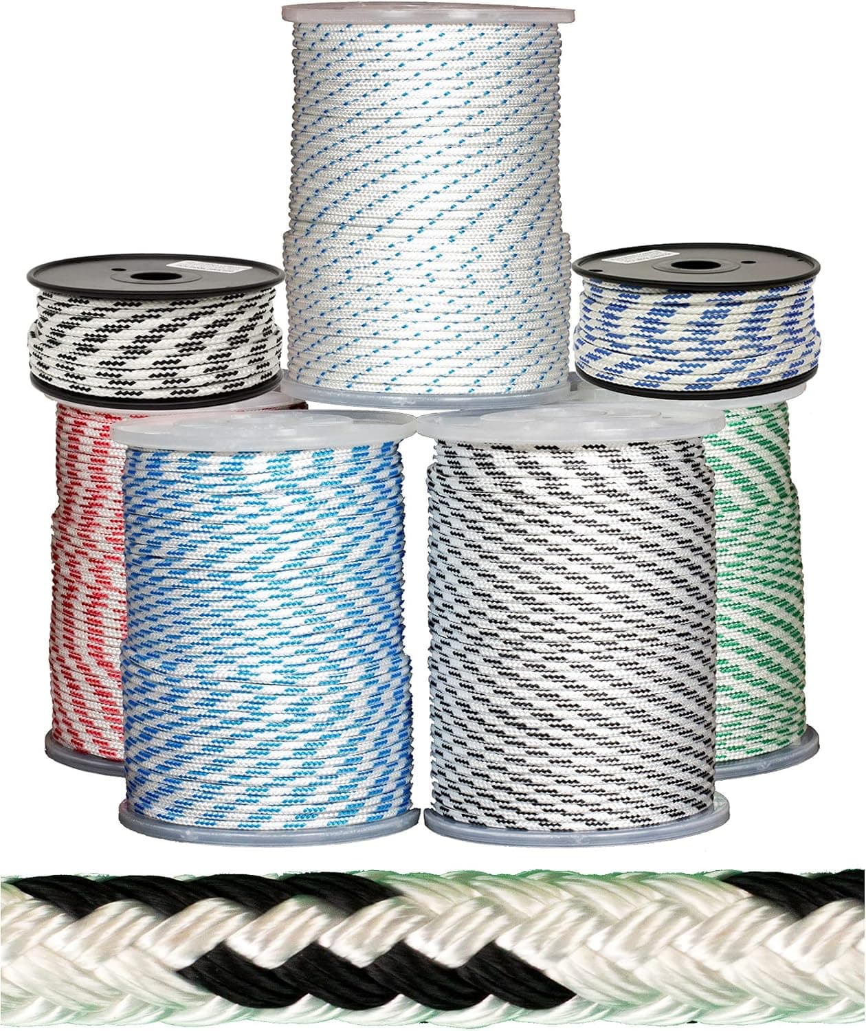 California Cordage 1/4" Polyester Double Braid Rope, 656' Reel