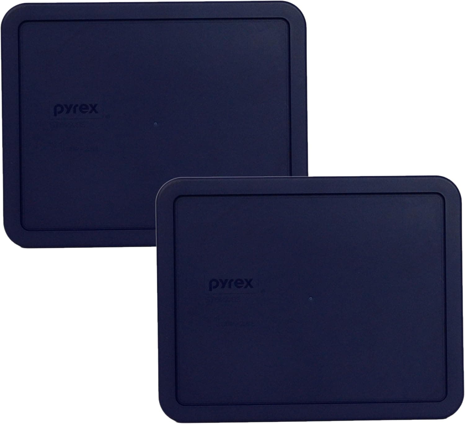 Pyrex Bundle - 2 Items: 7212-PC Blue 11-Cup Dark Blue Plastic Food Storage Lids Made in the USA