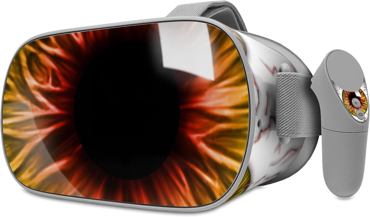 Decal Style Skin Wrap Compatible with Oculus Go Headset - Eyeball Yellow Red (Oculus NOT Included)