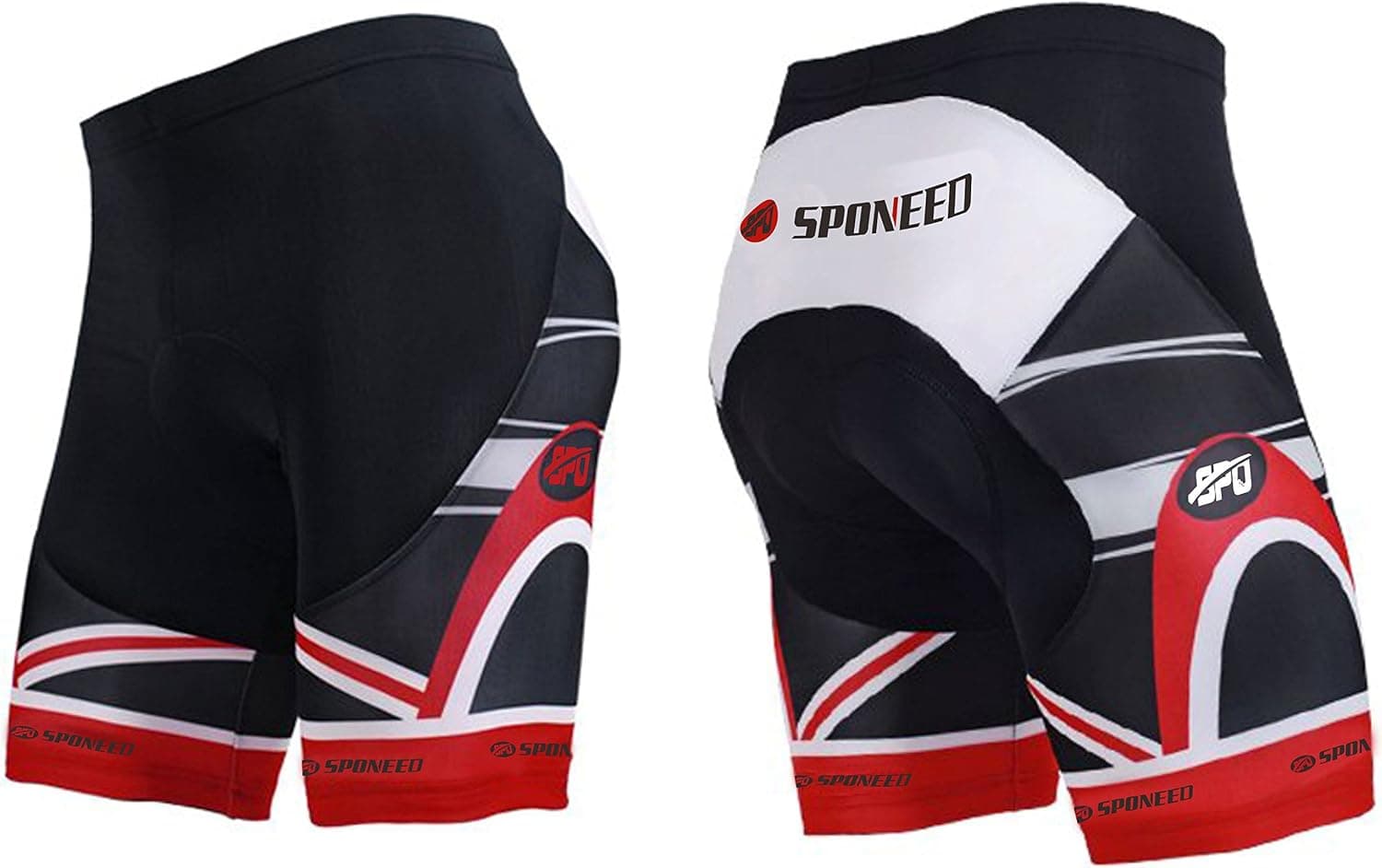 sponeed Men's Cycle Shorts Biking Pants Gel Padding Bicycle Ride Bottoms for Road Bikie MTB