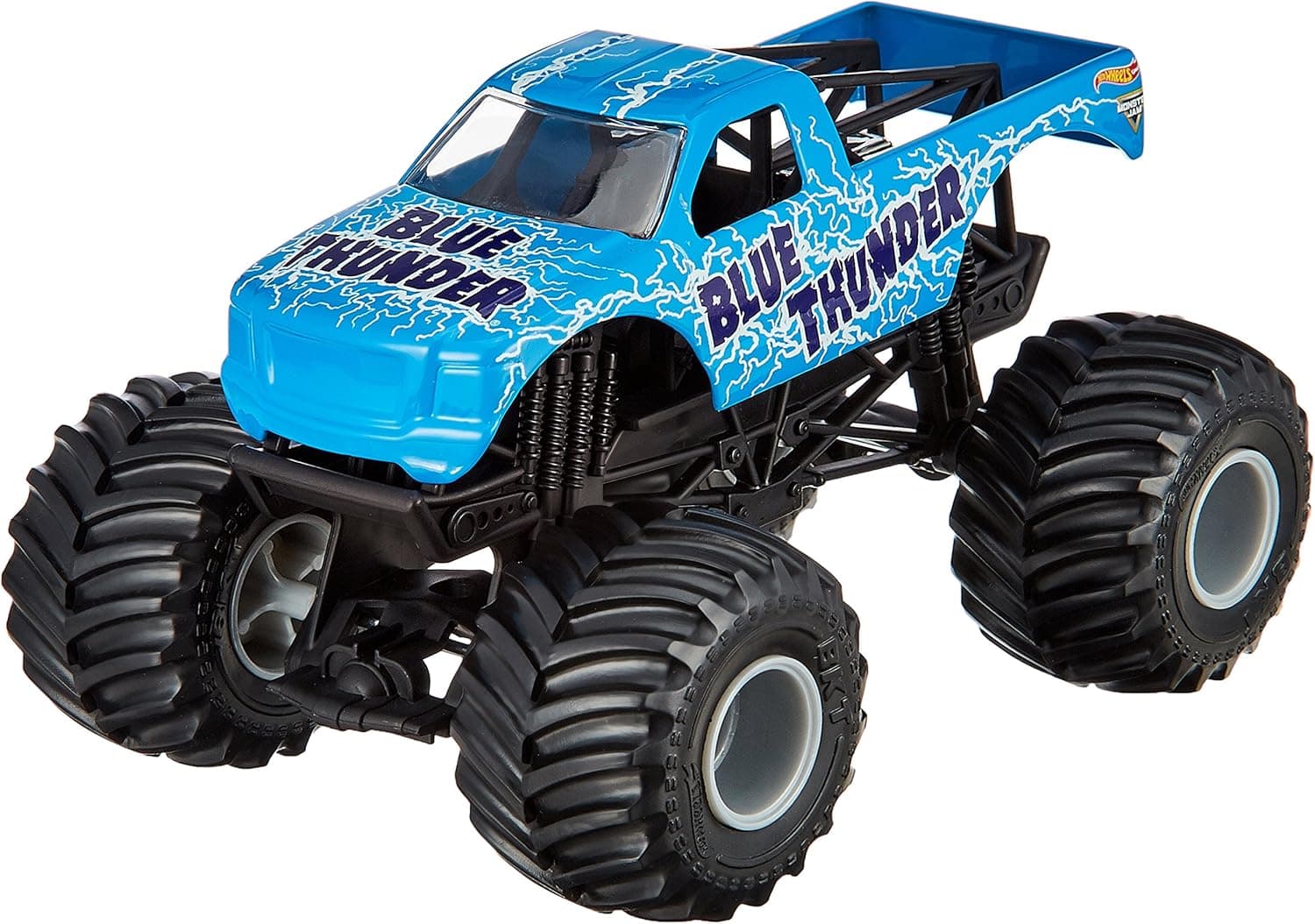 Hot Wheels Monster Jam Blue Thunder Die-Cast Vehicle, 1:24 Scale