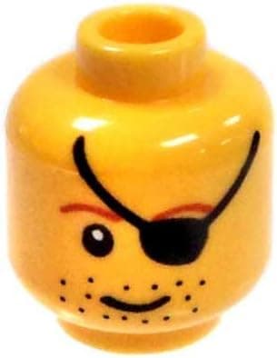 LEGO Minifigure Parts Smirk with Eyepatch and Stubble Loose Head [Loose]