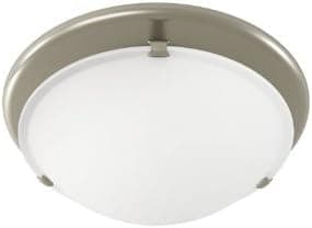 Broan 761BN Decorative Ventilation Fan with Light, 80 CFM 2.5 Sones, Brushed Nickel and White Opal Glass