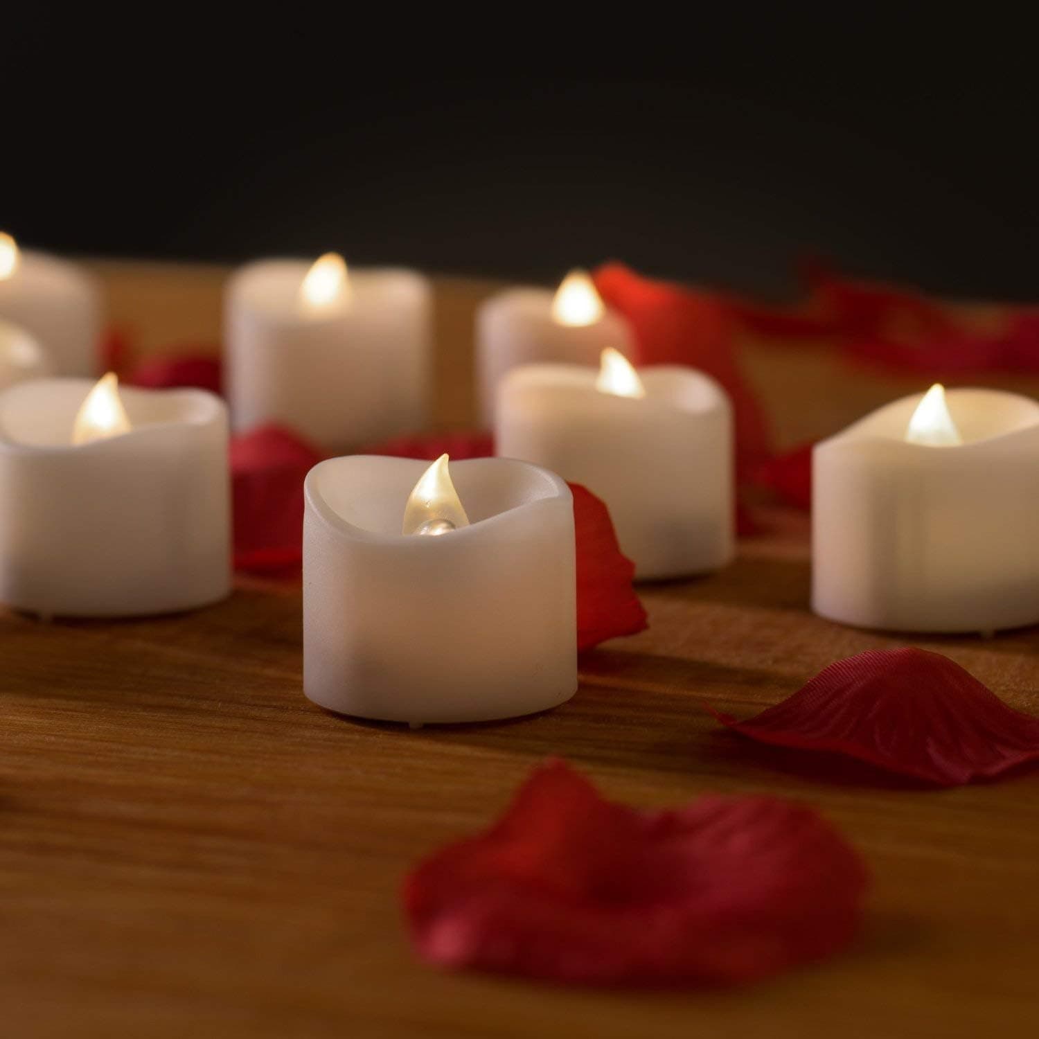 Flameless Candles - Valkit LED Tea Lights Candles,Battery Operated Realistic Decor Unscented Candles with Flickering Flame Tealights for Wedding,Birthday,Party Decorations,Halloween,X mas - 6 Pieces
