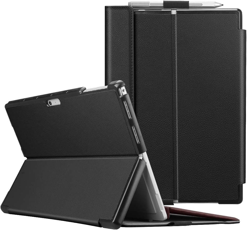 Fintie Case for Microsoft Surface Pro 7 Plus/Surface Pro 7 / Surface Pro 6 / Surface Pro 5 12.3 Inch Tablet, Hard Shell Slim Portfolio Cover Work with Type Cover Keyboard, Black