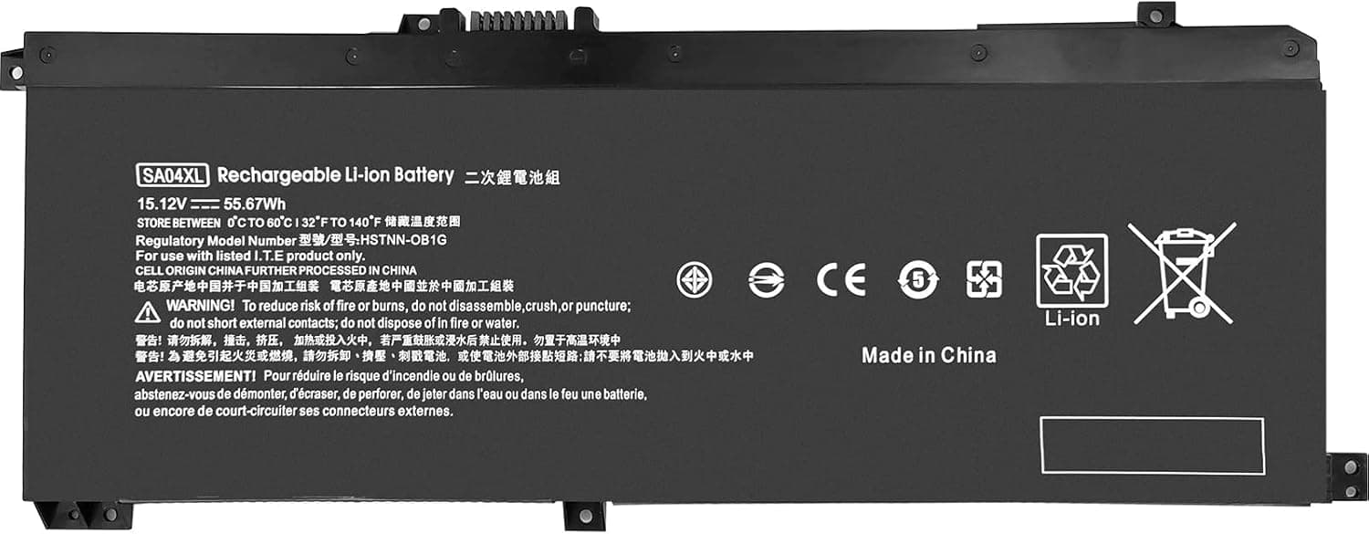 SA04XL L43267-005 Laptop Battery for HP Envy X360 15M-DR 15M-DS 15-DS 15-DR 15-DR0010TX 17-CG 17M-CG Series Notebook HSTNN-OB1F HSTNN-OB1G HSTNN-UB7U L43248-541 L43248-AC1 /AC2 L43267-005 SAO4XL