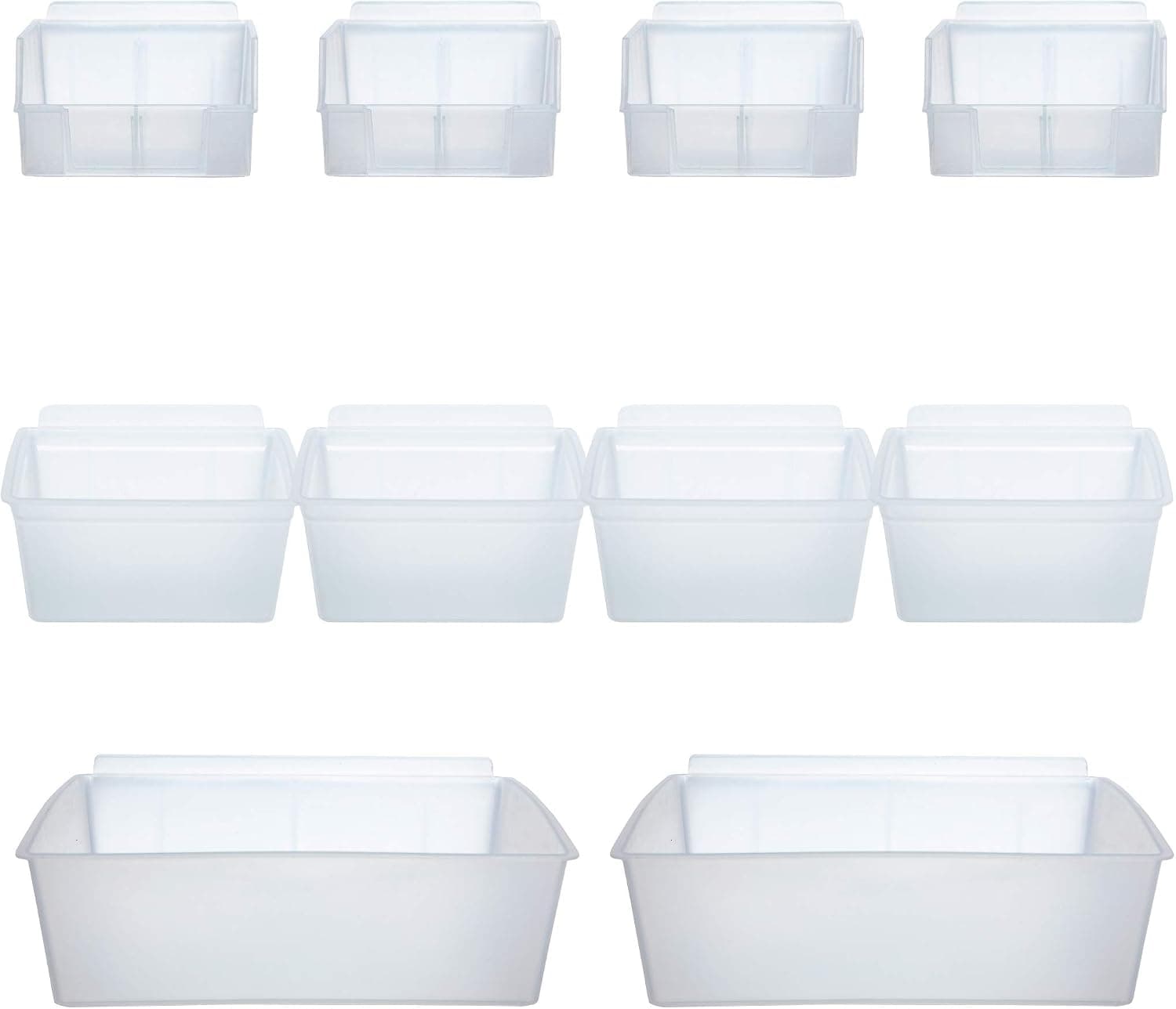 Crownwall Universal Slatwall Storage Bin Kit, 10-Piece