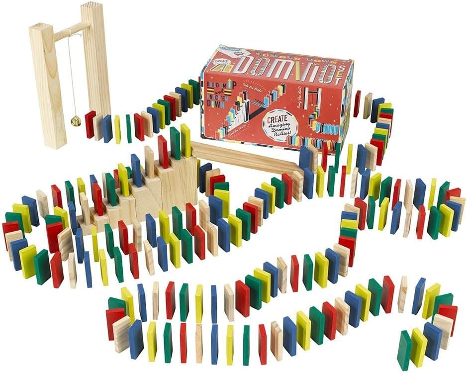 Wild and Wolf Ridley's House of Novelties Tumble Down Domino Rally Game Set