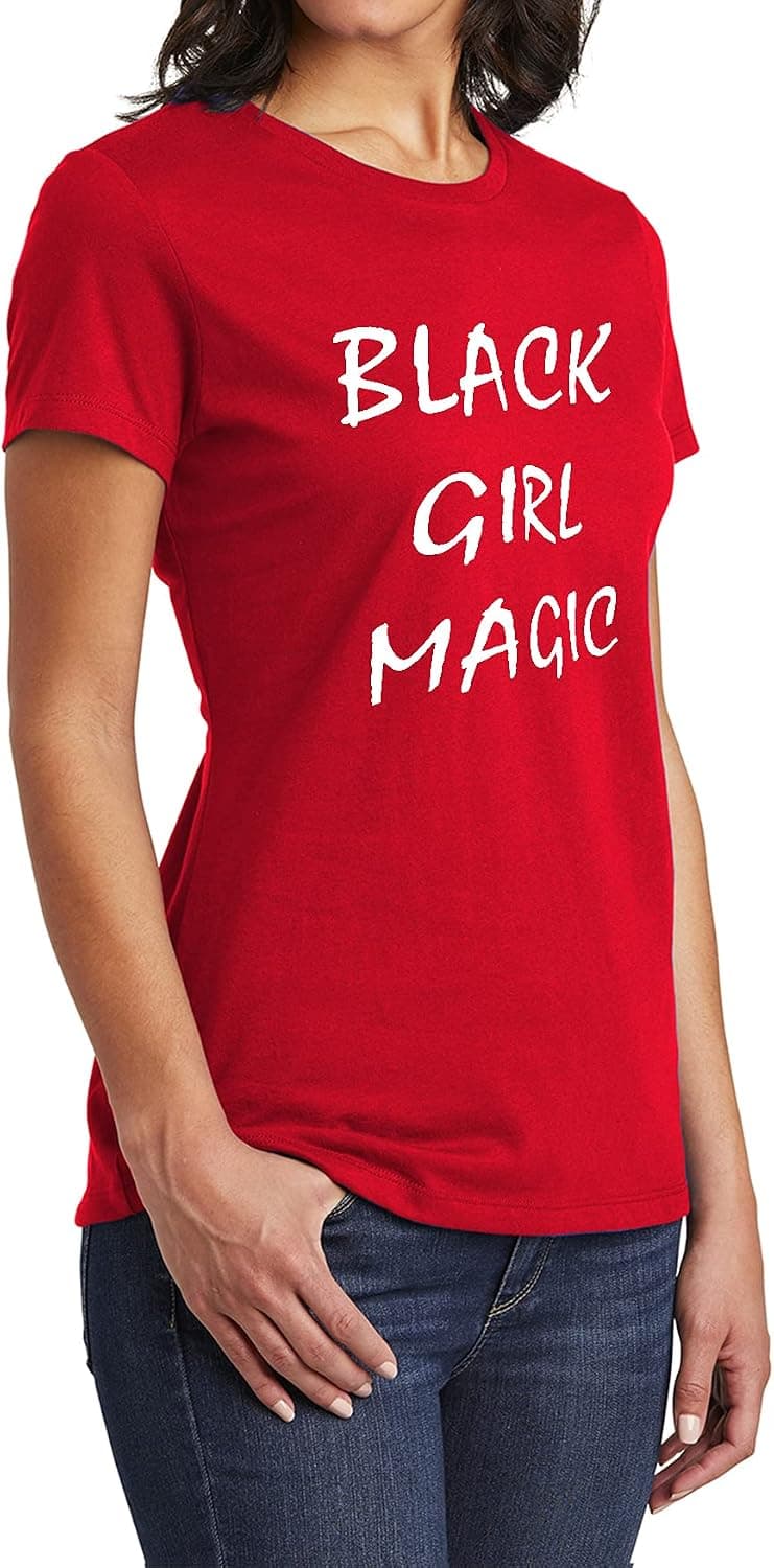 Black Girl Magic Shirts For Women Afro American Casual Crewneck Tees