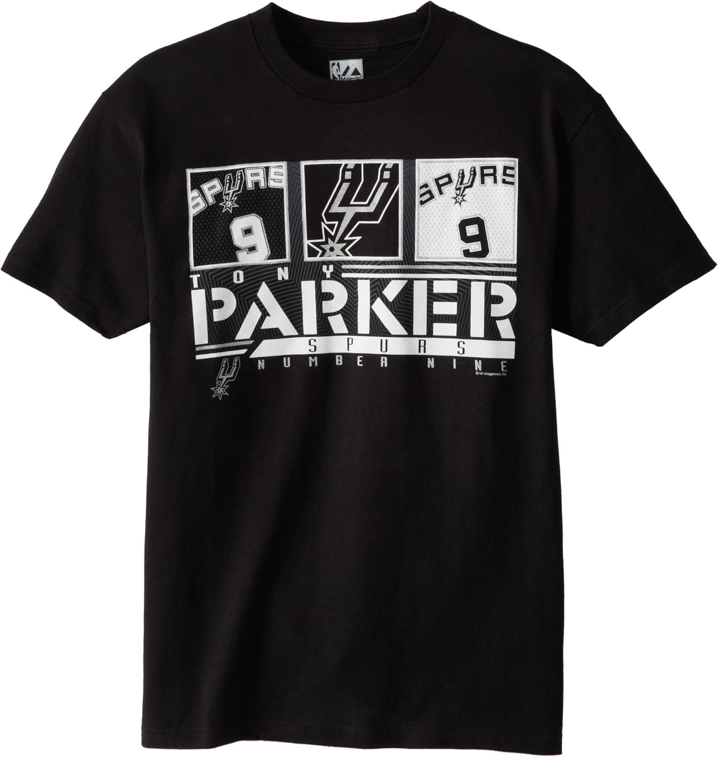NBA San Antonio Spurs Tony Parker Big Leagues Crew Neck Tee Shirt