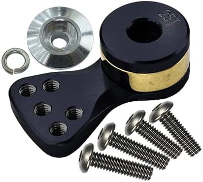 Aluminum Hi-Torque Servo Saver For 25T Spline Output Shaft (L) - 1Pc Black