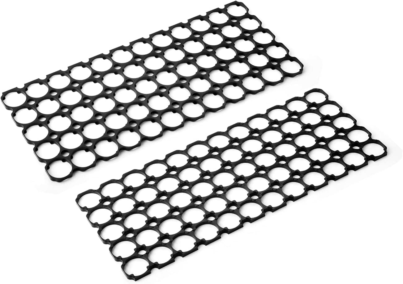 Fielect 2Pcs 5x12 Cell Spacer 32650 Lithium Battery Plastic Holder Bracket for DIY Battery Pack 32.4mm Hole Dia