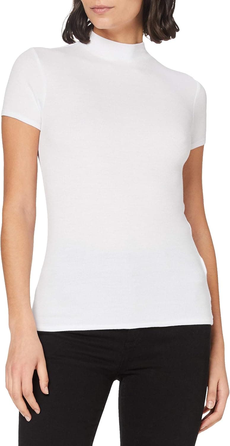 Meraki Women's Slim Fit High Neck T-Shirt