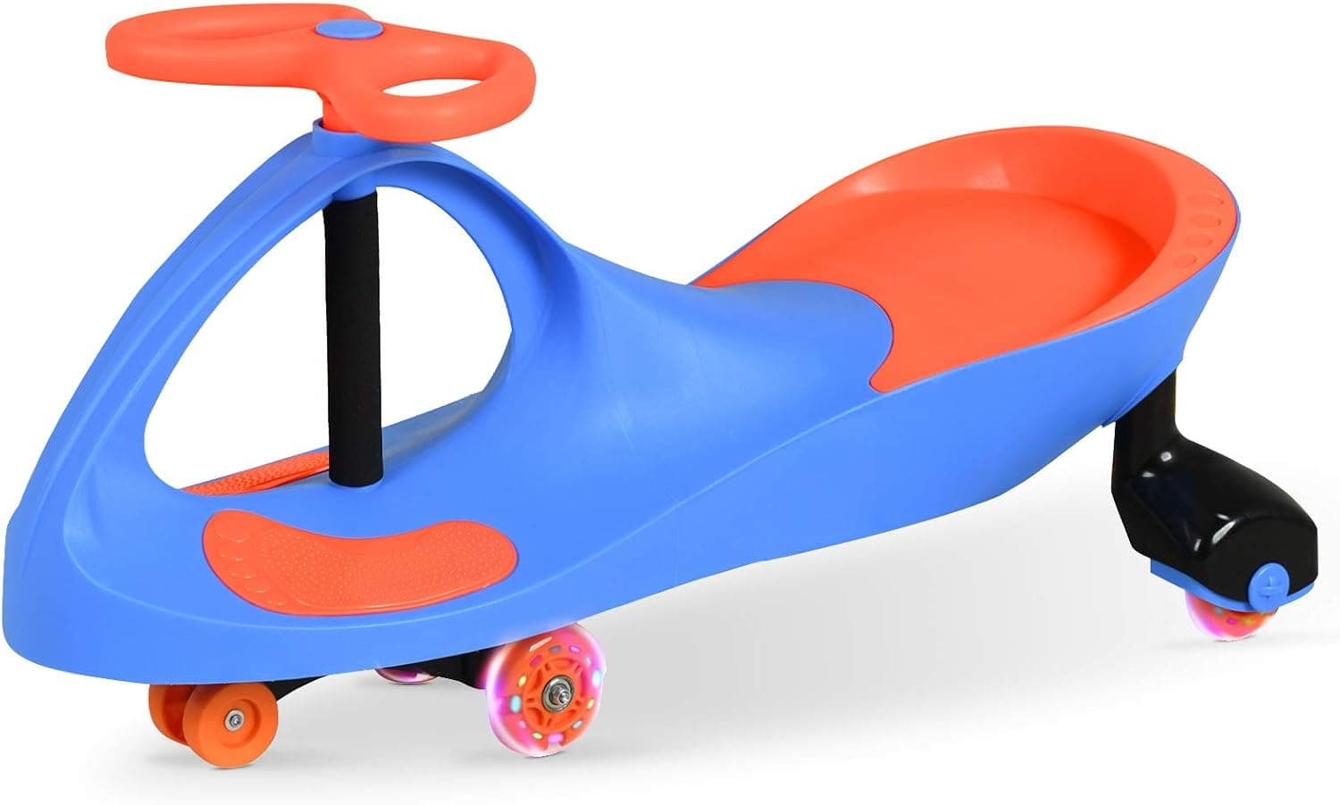 Uenjoy Ride On Toy Kids Twist car,No Batteries, Gear or Pedals, for 3+ Boys and Girls,Easy Operation to Use Twist, Turn, Wiggle Movement,with Butterfly Steering Wheel, Magnetic PU Flashing Wheel-Blue