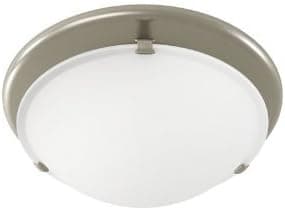 Broan 761BN Decorative Ventilation Fan with Light, 80 CFM 2.5 Sones, Brushed Nickel and White Opal Glass (Renewed)