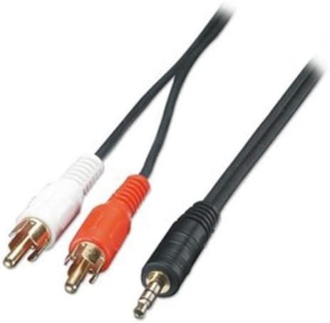 Lindy 2m Audio Cable - 3.5mm Stereo Jack Male to 2 x Phono Male, Premium (35491)