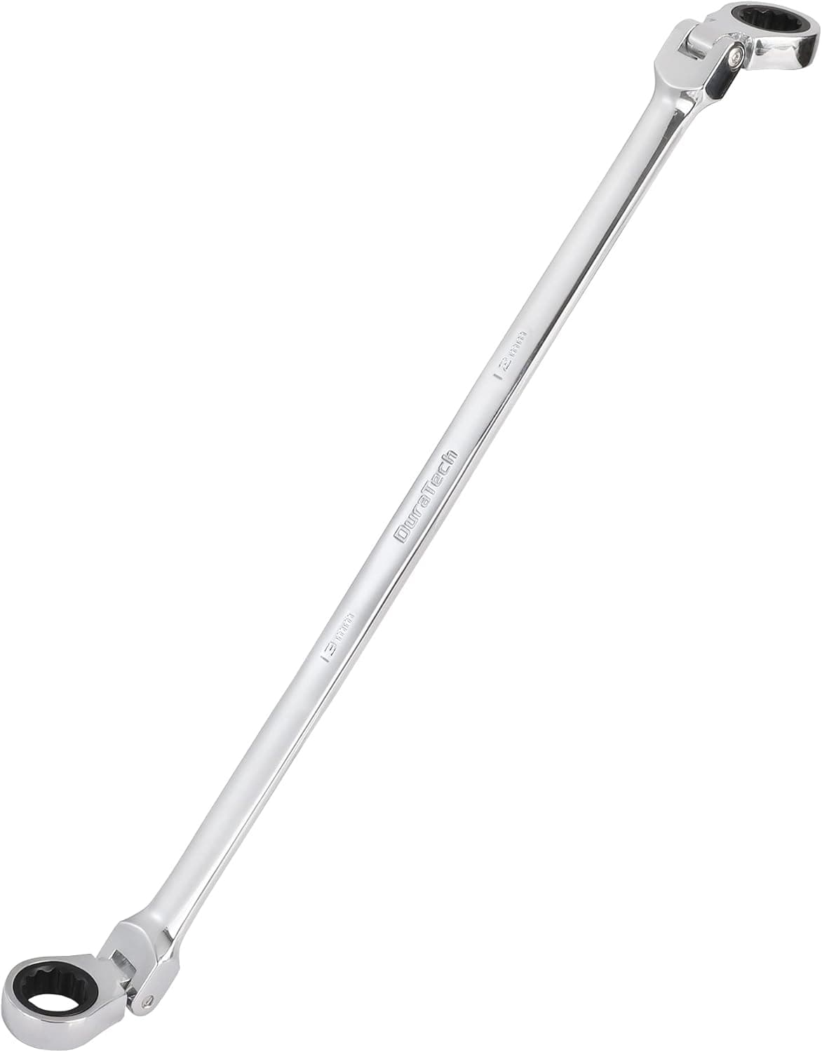 DURATECH 12 * 13mm Extra Long Flex-Head Ratcheting Wrench, Metric, CR-V Steel