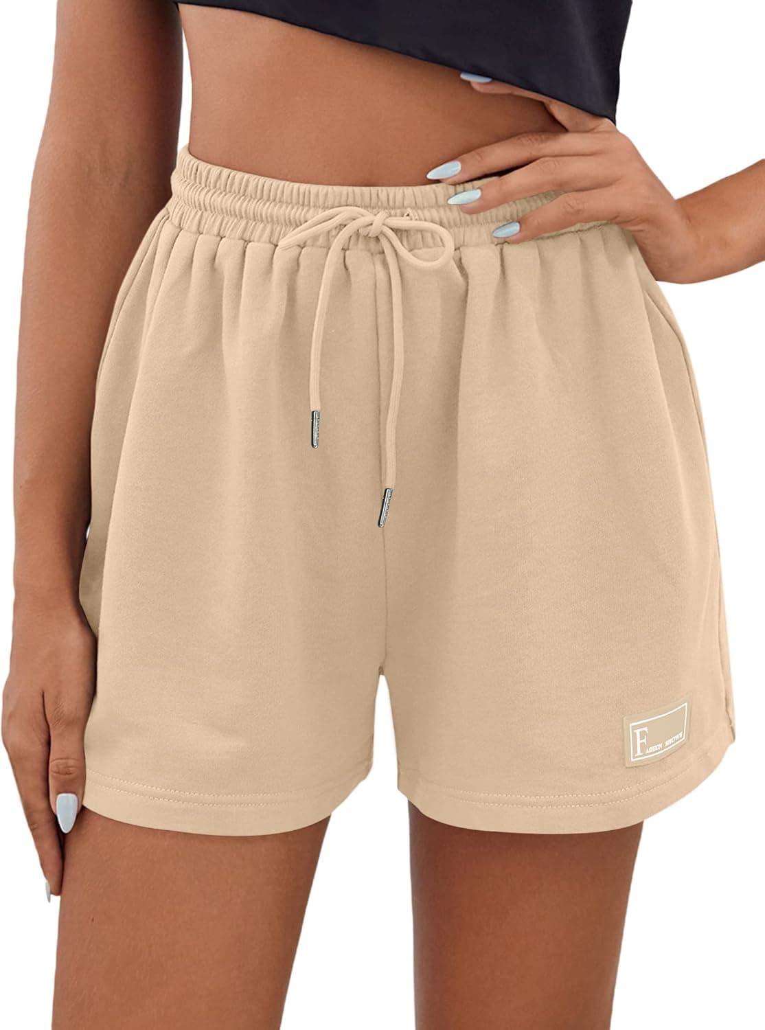 MIRITY Athletic Workout Sweat Shorts for Women - Gym Running SweatShorts for Casual Summer with Pockets