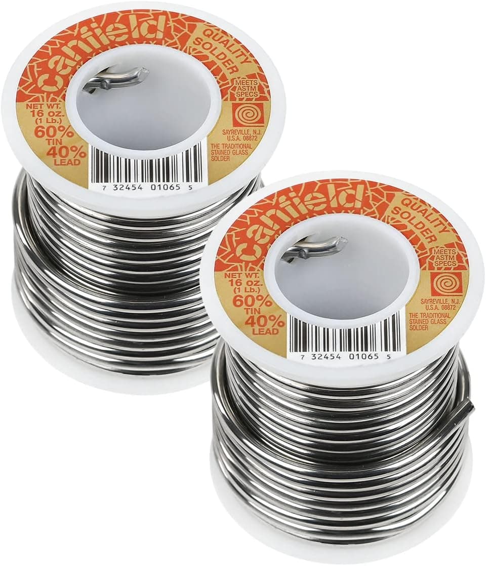 Canfield 60/40 solder for stained glass (Two Pack)