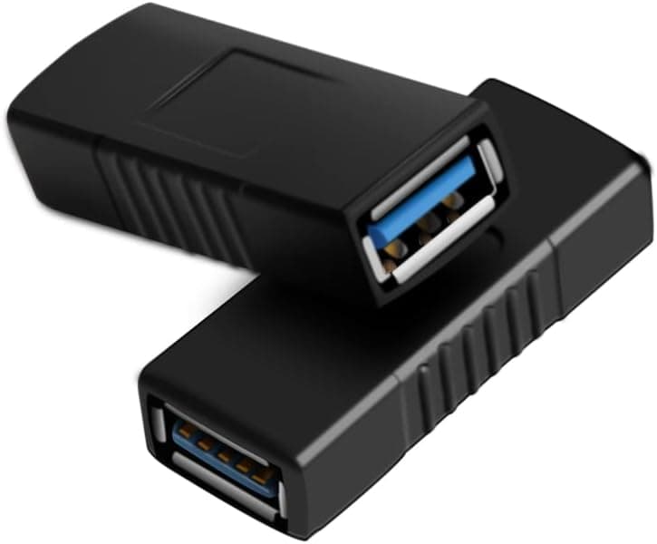 SuperSpeed USB 3.0 Coupler Adapter Type A Female to Female Bridge Extension Connector by Oxsubor(2PCS)